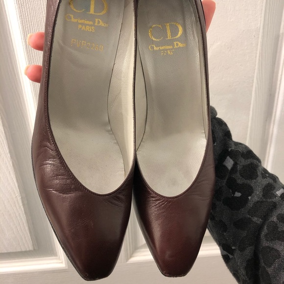 Vintage Christian Dior brown leather heels - Picture 3 of 16